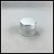 Empty 20g Frosted Glass Cosmetic Jars with Caps